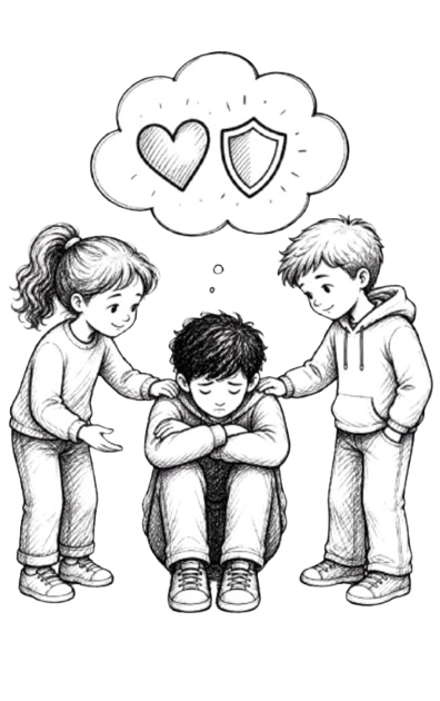 Niños ayudando